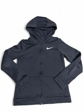 Nike Girls Dri-Fit Youth XL Full Zip Hooded Training Jacket Black